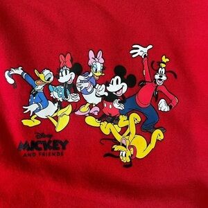 Disney Mickey and Friends Red Sweatshirt Medium